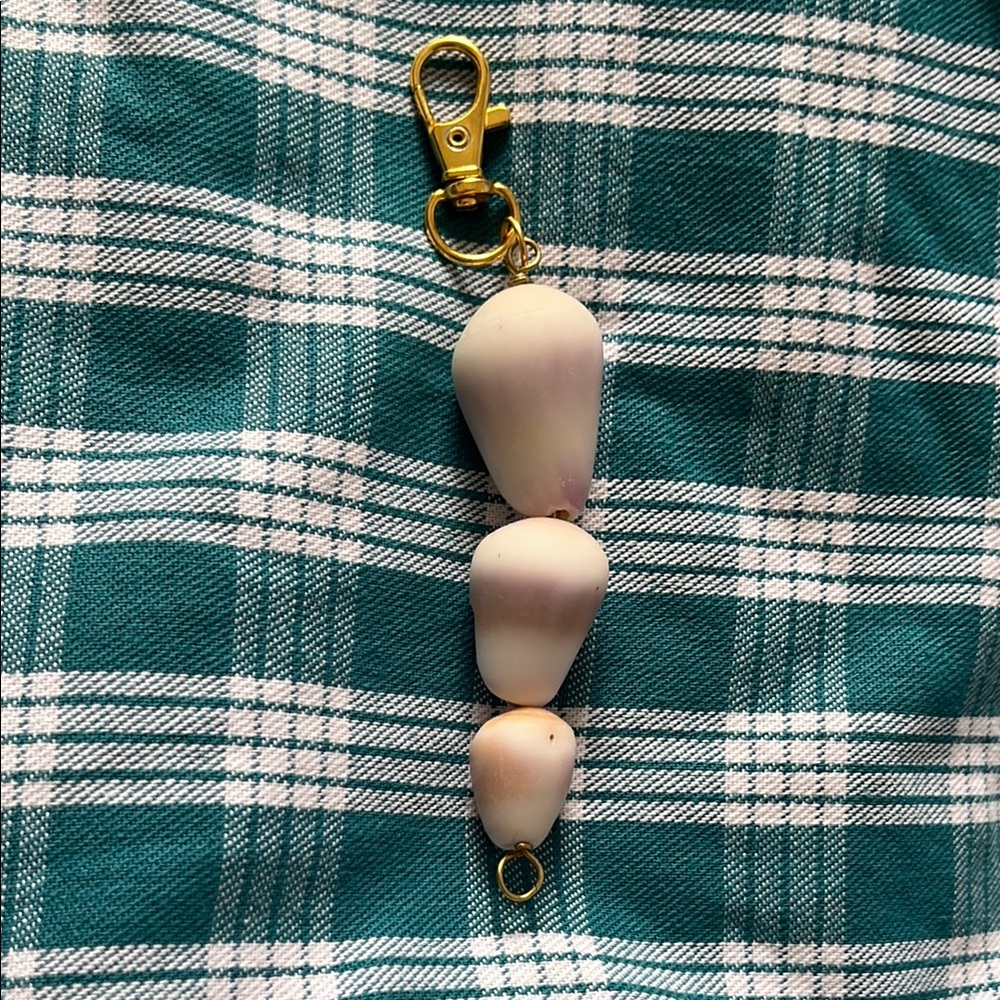 Gold and Cream Keychain Accessory